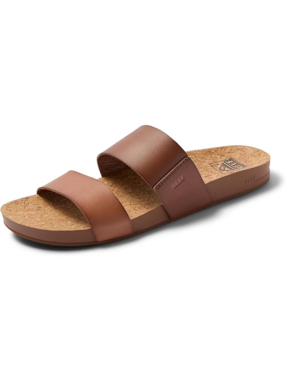 Women's Espresso Duo Open-Toe Footwear Cushion Vista Slide Rubber Sandal Shoes